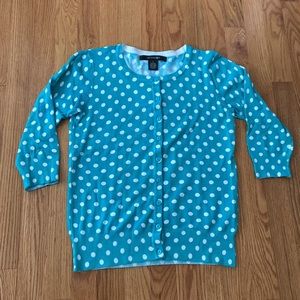 89th and Madison Polka Dot Button Down Cardigan